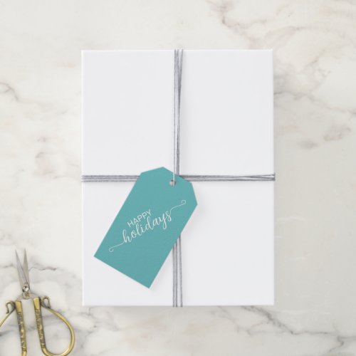 Simple Elegant Minimalist Robin Egg Blue And White Gift Tags