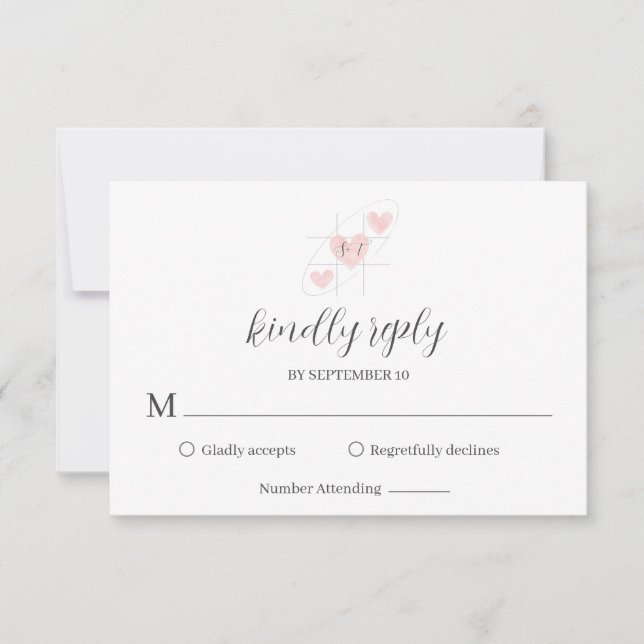 Simple Elegant Minimalist RSVP Card (Front)