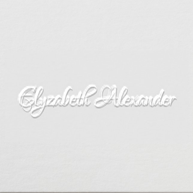 Simple Elegant Minimalist Script #68 Name Only Embosser (Design)
