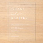 Simple Elegant Minimalist Transparent Wedding