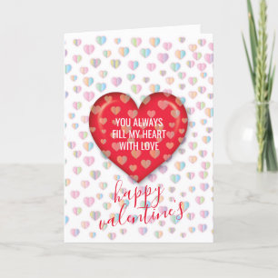 Simple Elegant Minimalist Valentines Design Holida Holiday Card