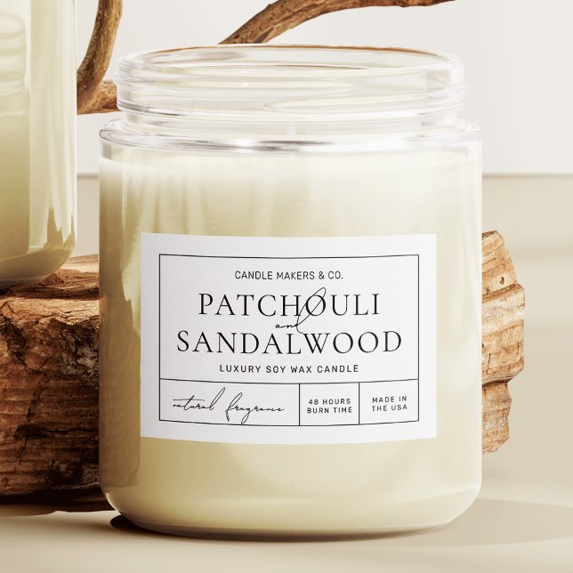 Simple Elegant Minimalist Waterproof Product Label (Elegant rectangle product label in apothecary style design)