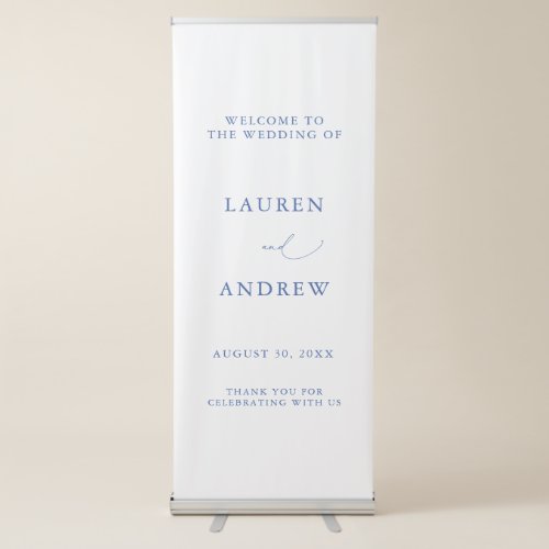 Simple Elegant Minimalist Welcome to Our Wedding Retractable Banner