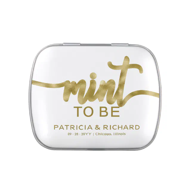 Simple Elegant Mint To Be Wedding Candy Tin | Zazzle