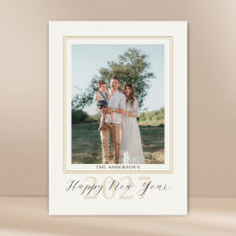 Simple Elegant Modern 4 Photos Collage New Year