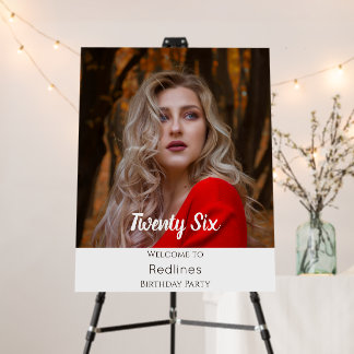 Simple Elegant Modern Birthday Foam Board