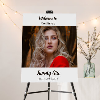 Simple Elegant Modern Birthday Foam Board
