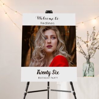 Simple Elegant Modern Birthday Foam Board