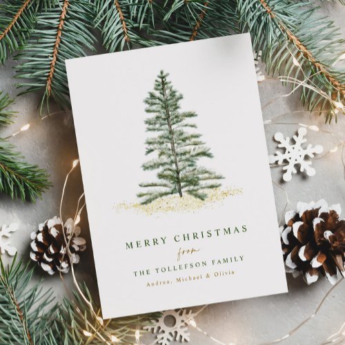 Simple Elegant Modern Christmas Tree Holiday