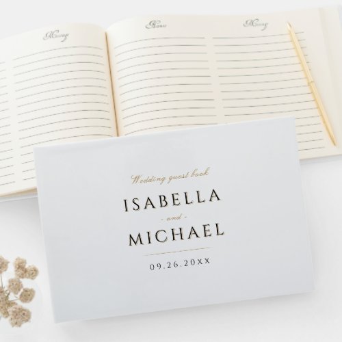 Simple Elegant Modern Classy Luxury Wedding Guest Book