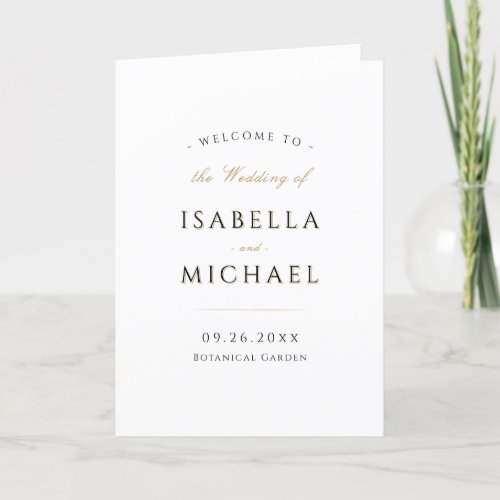 Simple Elegant Modern Classy Wedding Program