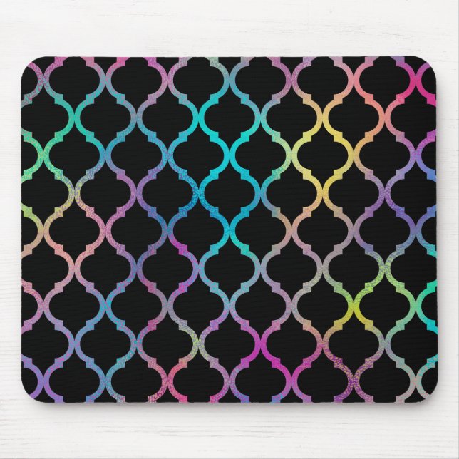Simple Elegant Modern Colorful Moroccan Pattern | Mouse Pad (Front)
