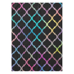 Simple Elegant Modern Colorful Moroccan Pattern   Tablecloth