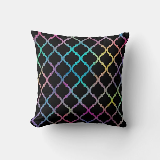 Simple Elegant Modern Colorful Moroccan Pattern | Throw Pillow (Front)