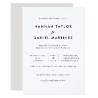 Simple Elegant Modern Custom Wedding Invitation