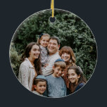 Simple Elegant Modern Hanukkah family Photo Ceramic Ornament<br><div class="desc">Simple Elegant Modern Hanukkah family Photo</div>