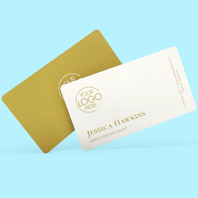 Simple Elegant Modern Logo Gold Professional Business Card | Zazzle