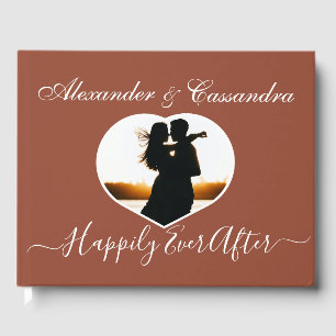 Simple Elegant Modern Minimal Terracotta wedding Guest Book