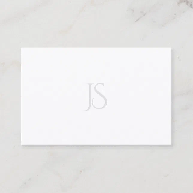 Simple Elegant Modern Minimalist Monogram Template Business Card | Zazzle