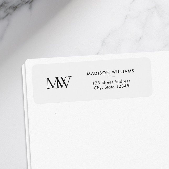 Simple Elegant Modern Monogram Label (Creator Uploaded)