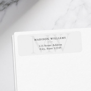 Simple Elegant Modern Monogram Label