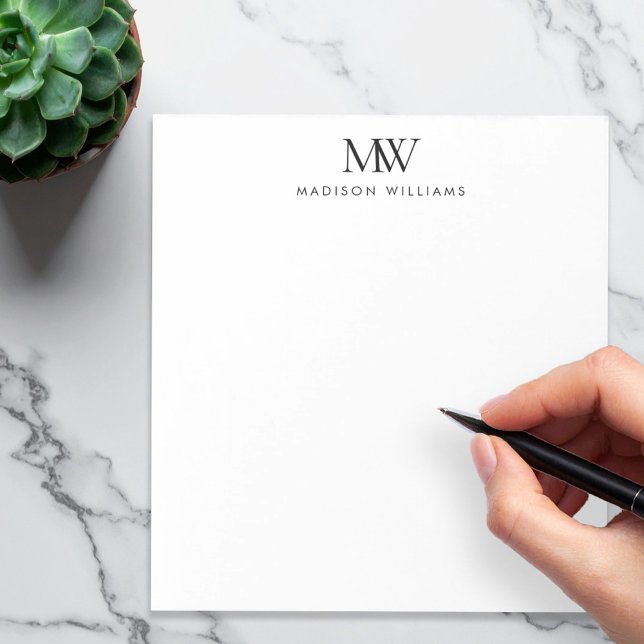 Simple Elegant Modern Monogram Notepad (Creator Uploaded)