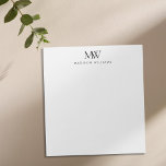 Simple Elegant Modern Monogram Notepad<br><div class="desc">Create your own personalized notepad with elegant minimalist monogram initials and name.</div>