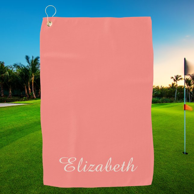 Simple Elegant Modern Monogrammed Chic  Golf Towel (Creator Uploaded)