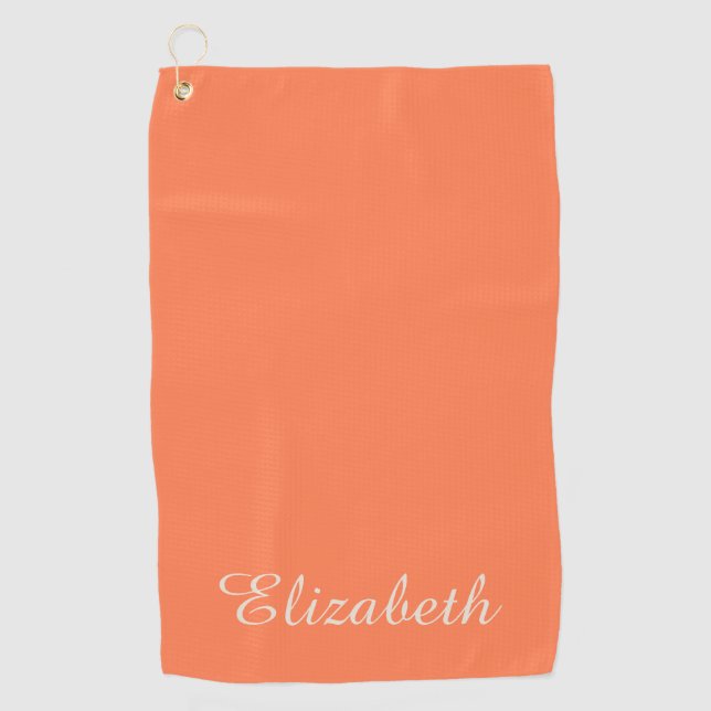 Simple Elegant Modern Monogrammed Trendy  Golf Towel (Front)