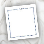 Simple Elegant Modern Navy White Notepad<br><div class="desc">Easily add your custom name to this elegant notepad. This stylish personalized notepad is perfect for business and home/office projects.</div>