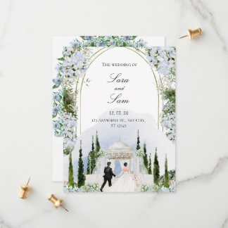 Simple Elegant Modern Photo Wedding Invitation