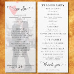 Simple Elegant Modern Photo Wedding Program<br><div class="desc">This elegant wedding program features a favorite photo of yours and a modern chic lettered handwritten script. Note you do not need to drop the opacity of your photo,  the template does that for you.</div>