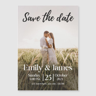 Simple Elegant Modern Photo Wedding Save the Date
