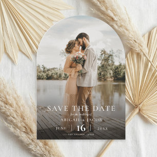 Simple Elegant Modern Photo Wedding Save the Date