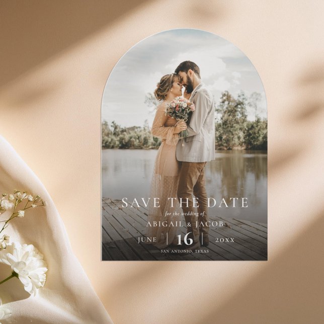 Simple Elegant Modern Photo Wedding Save the Date (Creator Uploaded)