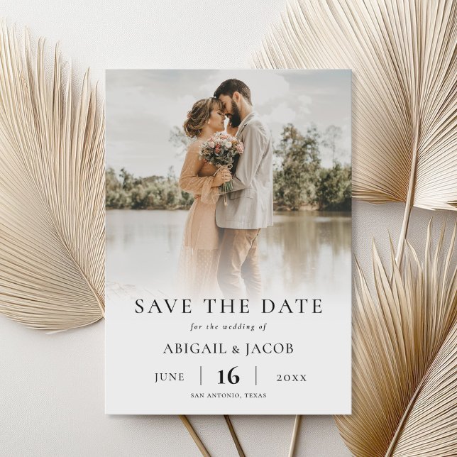 Simple Elegant Modern Photo Wedding Save the Date (Creator Uploaded)
