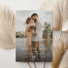 Simple Elegant Modern Photo Wedding Save the Date