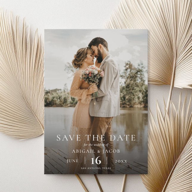 Simple Elegant Modern Photo Wedding Save the Date (Creator Uploaded)
