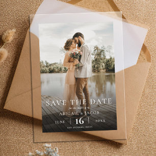 Simple Elegant Modern Photo Wedding Save the Date