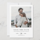 Simple Elegant Modern Photo Wedding Save the Date<br><div class="desc">This simple, elegant modern photo wedding save the date flat card template features your names and details in black beneath your photo. It looks great with either sharp or rounded corners, try both looks in editing mode to see which grabs you! You might choose to change the font, punctuation or...</div>