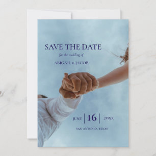 Simple Elegant Modern Photo Wedding Save the Date Invitation