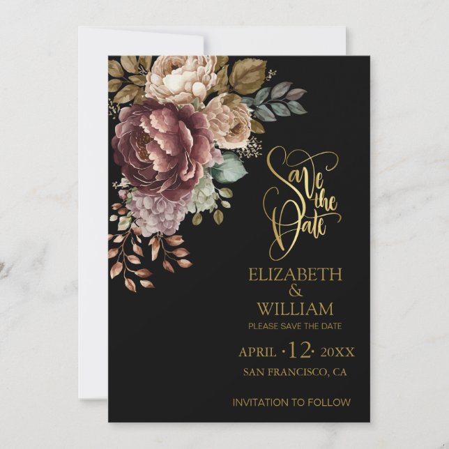 Simple Elegant Modern Photo Wedding Save the Date  Invitation (Front)