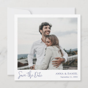Simple Elegant Modern Photo Wedding Save the Date Invitation