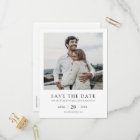 Simple Elegant Modern Photo Wedding Save the Date