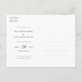 Simple Elegant Modern Photo Wedding Save the Date Invitation Postcard (Back)