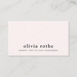 Simple Elegant Modern Pink Business Card