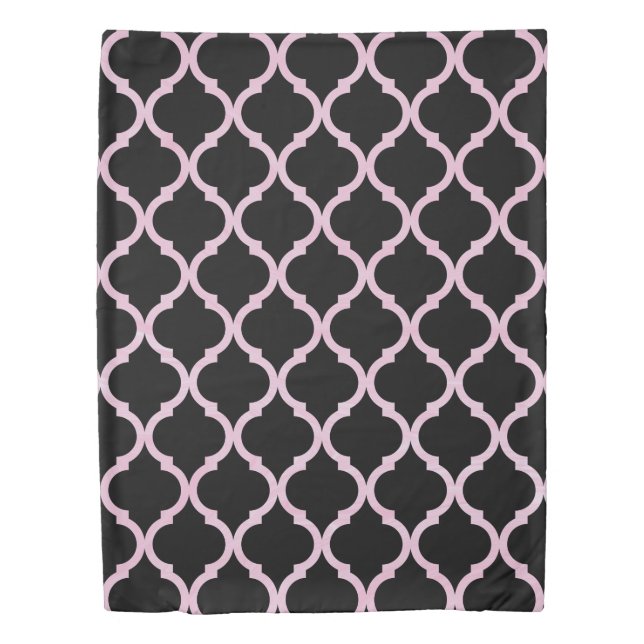 Simple Elegant Modern Pink Moroccan Pattern | Duvet Cover (Front)