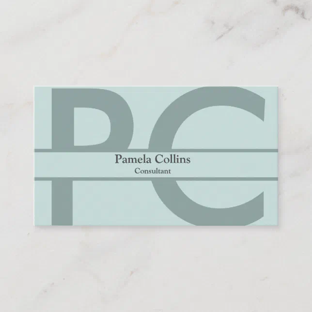 Simple Elegant Modern Professional Monogram Business Card | Zazzle