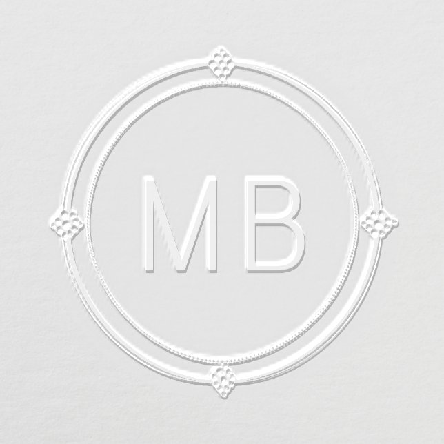 Simple Elegant Modern Script Monogram Embosser (Design)