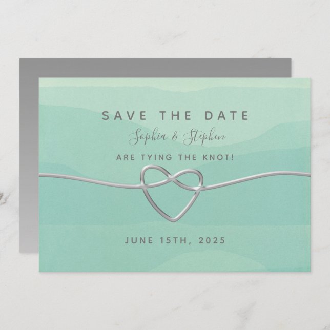 Simple Elegant Modern Script Wedding Save The Date (Front/Back)
